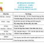 CHƯƠNG TRÌNH HỌC LỚP LÁ THÁNG 12 NĂM 2025