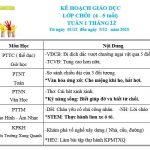 CHƯƠNG TRÌNH HỌC LỚP CHỒI THÁNG 12 NĂM 2025